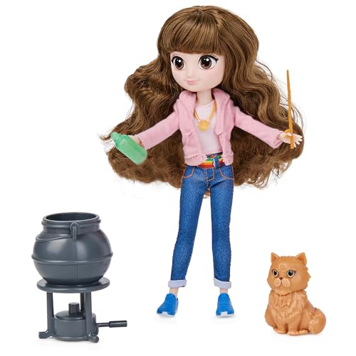 Wizarding World Harry Potter, 8-inch Brilliant Hermione Granger Doll Gift Set with 5 Accessories and 2 Outfits, Kids Toys for Ages 5 and up