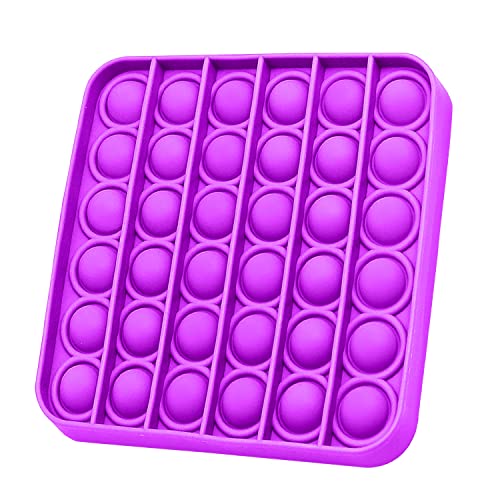 RadBizz Push Pop Bubble Fidget Sensory Toy - for Autism, Stress, Anxiety - Kids and Adults (Purple Square)