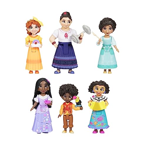 Disney Encanto Doll Figures, The Madrigal Family 6-Pack Set Each with an Accessory - Great to Play with The Casa Madrigal