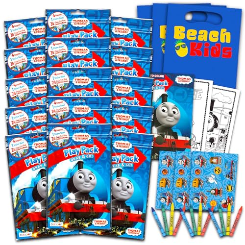 Bendon Publishing Set of 15 Kids Play Packs Bundle ~ Fun Party Favors Coloring Book Crayons Stickers (Thomas and Friends)