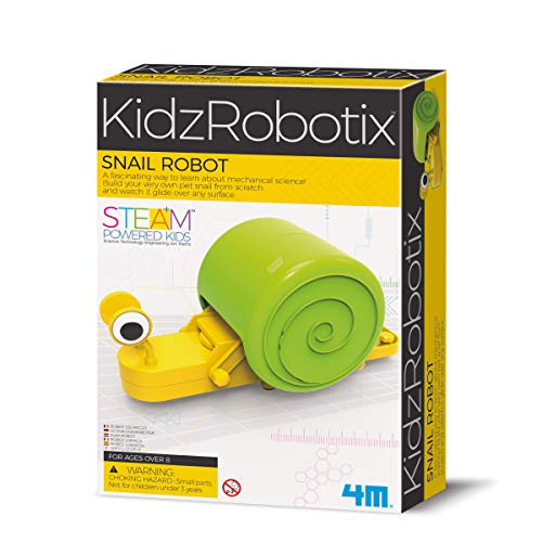 Toysmith 4M Snail Robot from KidzRobotics, A Fascinating Way to Learn About Mechanical Science! Build Your Very Own Pet Snail and Watch it Glide, Ages 8