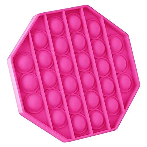 RadBizz Push Pop Bubble Fidget Sensory Toy - for Autism, Stress, Anxiety - Kids and Adults (Pink Octagon)