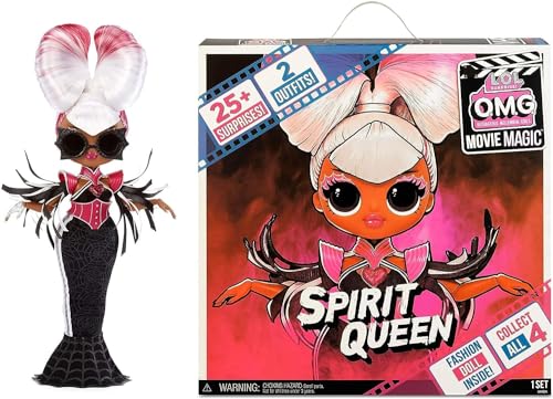 L.O.L. Surprise! OMG Movie Magic Spirit Queen Fashion Doll with 25 Surprises Including 2 Outfits, 3D Glasses, Accessories and Reusable Playset– Gift for Kids, Toys for Girls Boys Ages 4 5 6 7+ Years