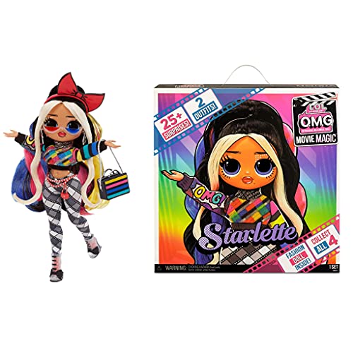 L.O.L. Surprise! OMG Movie Magic Starlette Fashion Doll with 25 Surprises Including 2 Outfits, 3D Glasses, Accessories, Reusable Playset– Gift for Kids, Toys for Girls Boys Ages 4 5 6 7+ Years Old