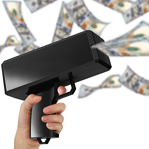 Sopu Make it Rain Money Gun Paper Playing Spary Money Toy Gun, Prop Money Gun Cash Gun Toy Party Supplies (Mysterious Black)