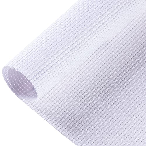 CANFOISON Aida Cloth Big Size 16 Count, White Cross Stitch Fabric, 39 inch by 60 inch