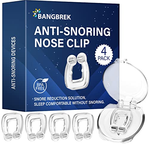 Bangbrek Anti Snoring Devices - Siline Magnetic Anti Snoring Nose Clip, Snoring Solution - fortable Nasal to Relieve Snore(4 PCS)