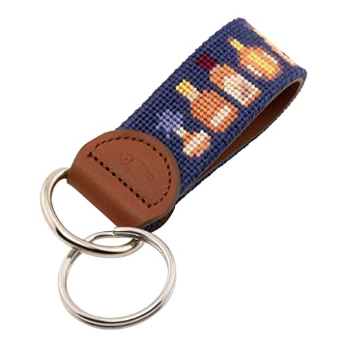 Huck Venture Bourbon Needlepoint Key Fob & Keychain (Bourbon)