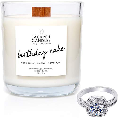 Jackpot Candles Birthday Cake Candle with Ring Inside (Surprise Jewelry Valued at $15 to $5,000) Ring Size 5