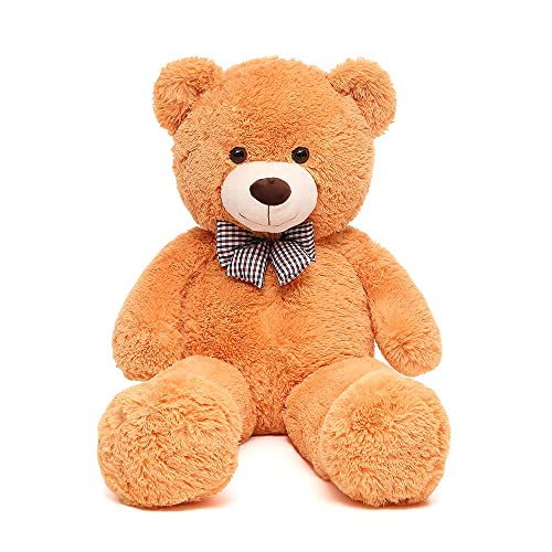 Toys Studio Giant Teddy Bear Plush Stuffed Animals for Girlfriend or Kids 47 inch, Orange Dark Brown