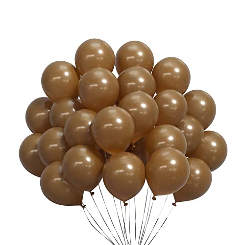 Brown Balloons 5 Inch 50 Pack Mocha Balloons Baby Shower Tan Neutral Jungle Party Decorations Khaki Latex Balloons