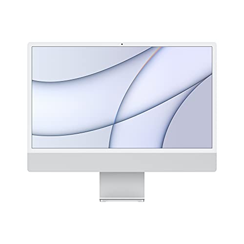 Apple 2021 iMac All in one Desktop Computer with M1 chip: 8-core CPU, 7-core GPU, 24-inch Retina Display, 8GB RAM, 256GB SSD Storage, Matching Accessories. Works with iPhone_iPad; Silver