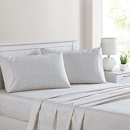 Modern Threads Printed 4-Piece Extra Soft Bedding Sheets & Pillowcase Set, Deep Pocket up to 16 inch Mattress Abella Queen