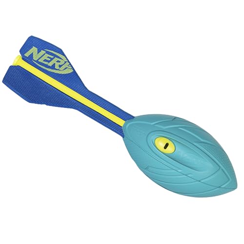 NERF Neon Vortex Aero Howler Foam Football - NERF Soft Vortex Football for Long-Distance Throws - Perfect for Pool + Beach Football - Kids Aero Howler Whistle Vortex Foam Ball - Neon