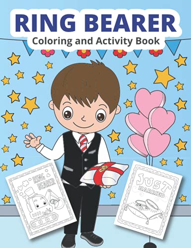 Ring Bearer Coloring and Activity Book: Wedding coloring and activity book for boys