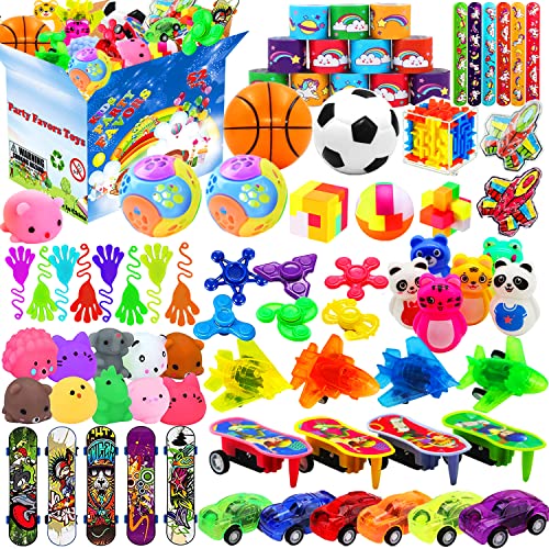 52 Pack Party Favors Toy Assortment Bundle for Kids,Birthday Fillers Stocking Stuffers,Carnival Prizes School Classroom Rewards Treasure Box Pinata Goodie Bags Bulk Toys