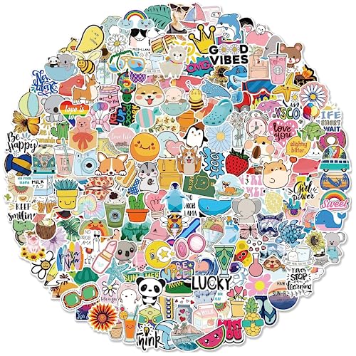 Bekayshad Stickers for Kids, 200 Pack_PCS Water Bottle Stickers for Classroom Cute Vinyl Waterproof Stickers for Teens Girls Prizes for Kids Laptop Stickers for School