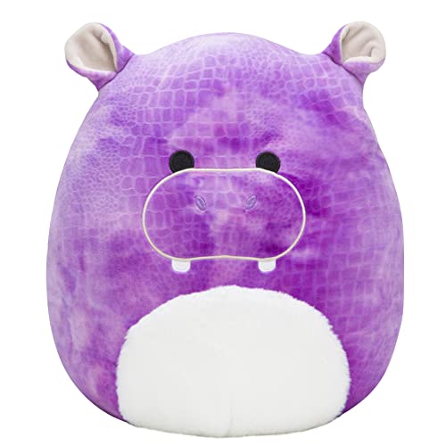 Squishmallows Original 14-Inch Zelma Purple Textured Hippo - Large Ultrasoft Official Jazwares Plush