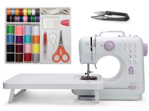 Astrowinter Mini Sewing Machine (Extension stand, Sewing Supplies set, Thread Snips included) - Electric Overlock Sewing Machines - Small Household Sewing Handheld Tool AW-005-A14