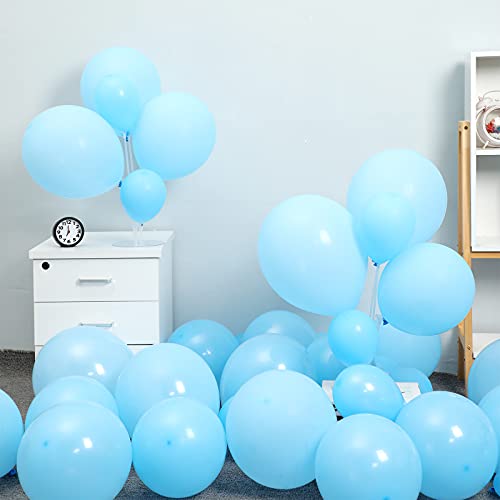 Heaitmay Pastel Party Balloons 12 Inch 5 Inch 70 pcs Blue Balloons, Birthday Balloons Gender Reveal Balloons for Wedding Anniversary Baby shower Bridal Shower Party Decorations