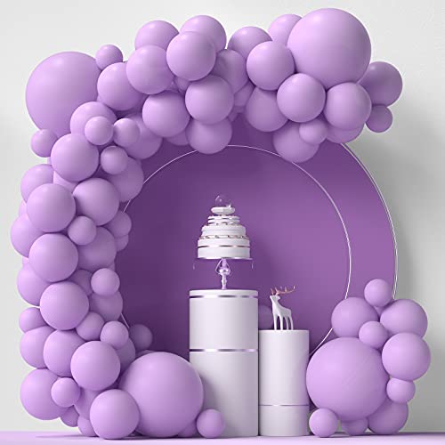 Purple Balloons 84 pcs Light Purple Balloons Garland Arch Kit 5 inch +12 inch +18 inch Pastel Purple Balloons Happy Birthday Balloons Baby Shower Decorations Wedding