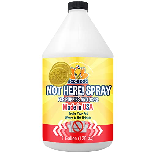 Bodhi Dog Not Here! Spray | Trains Your Pet Where Not to Urinate | Training Corrector for Puppies & Dogs | for Indoor & Outdoor Use | No More Marking | Made in The USA (128 Ounce)