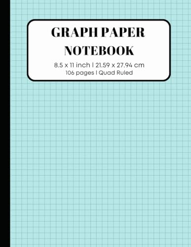 Graph Paper Notebook 8.5 x 11: Gridded Notebook with Graphing Paper for Math and Engineering Students and Teachers (Gifts for Math Lovers)