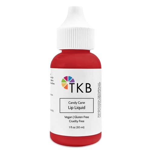 TKB Lip Liquid Color | Liquid Lip Color for TKB Gloss Base, DIY Lip Gloss, Pigmented Lip Gloss and Lipstick Colorant, Made in USA (1floz (30ml), Candy Cane)