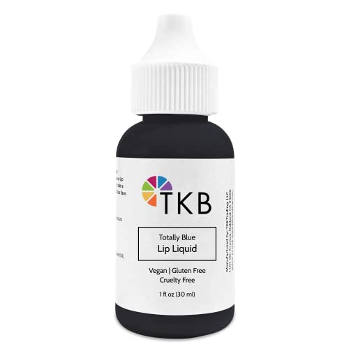 TKB Lip Liquid Color | Liquid Lip Color for TKB Gloss Base, DIY Lip Gloss, Pigmented Lip Gloss and Lipstick Colorant, Made in USA (1floz (30ml), Totally Blue)