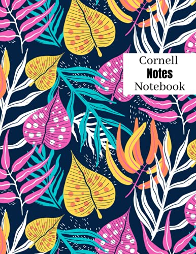 Cornell Notes Notebook: Cornell Note Taking Notebook for students and teacher with college ruled line, Large size 8.5x11,Leaves cover,+100 page