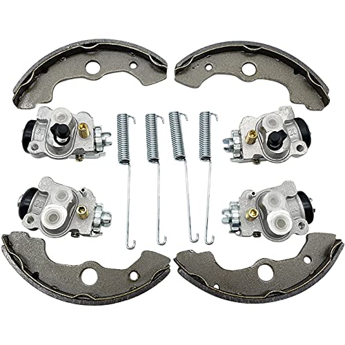 M MATI Left&Right Front Brake Wheel Cylinders & Brake Shoes all 4 Set for Honda TRX400 TRX400FW FourTrax Foreman 400 4x4 1995-1998