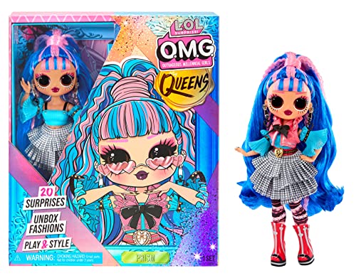 L.O.L. Surprise! LOL OMG Queens Prism Doll with 20 Surprises Including Outfit and Accessories for Fashion Toy, Girls Ages 3 and up, 10-inch