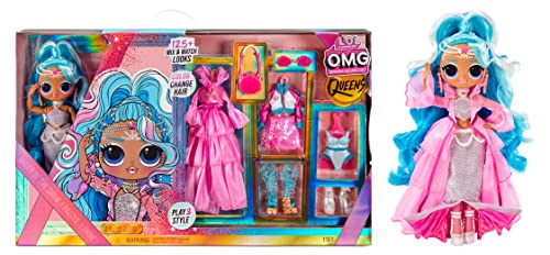 LOL Surprise OMG Queens Splash Beauty Fashion Doll with 125+ Mix and Match Looks Including Outfits and Accessories for Toy Girls Ages 3 and up, 10-inch Doll