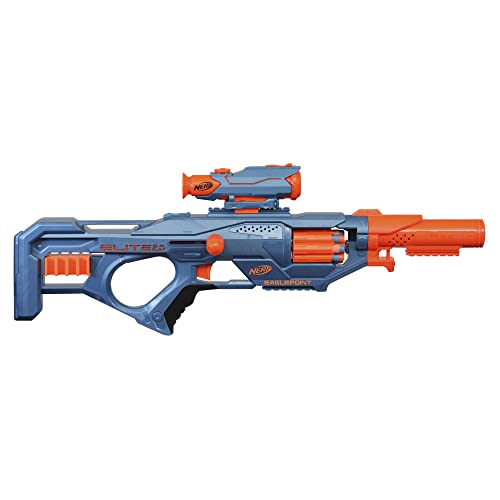 Nerf Elite 2.0 Eaglepoint RD-8 Blaster - 8-Dart Drum, Detachable Scope and Barrel, 16 Official Elite Darts, Bolt Action