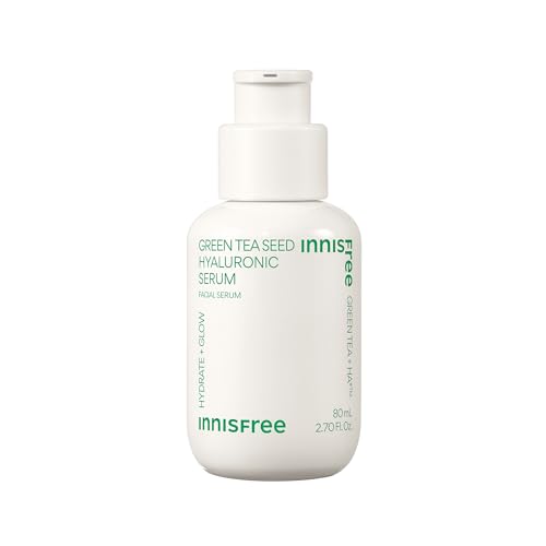 innisfree Green Tea Seed Hyaluronic Serum with Panthenol and Niacinamide, Korean Face Serum for Hydration and Glow (Packaging May Vary)