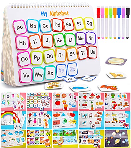 Huijing Montessori Preschool Learning Activities Newest 29 Themes Busy Book - Workbook Activity Binder _ Toys for Toddlers, Autism Learning Materials and Tracing Coloring Book