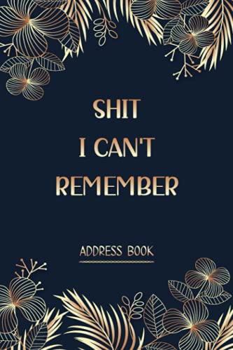 Address Book: Large Print Address Book with Alphabetical Tabs, More than 300 Entry Spaces, Funny Organizer to Name, Address, Phone, Email, Birthday, Note - Golden Flower Design -