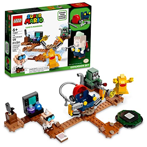 LEGO Super Mario Luigi’s Mansion Lab and Poltergust Expansion Set 71397 Building Kit for Kids Aged 6 and up (179 Pieces)