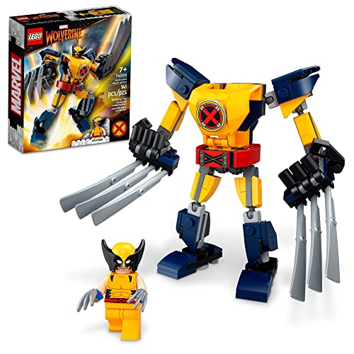 LEGO Marvel Wolverine Mech Armor 76202 Building Kit; Collectible Mech and Minifigure for Wolverine Fans Aged 7+ (141 Pieces)