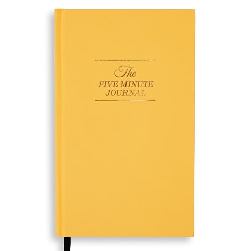 The Five Minute Journal, Original Daily Gratitude Journal 2024, Manifestation Journal for Mindfulness, Undated Daily Journal with Gold Foiling, Plastic-Free, Yellow - Intelligent Change