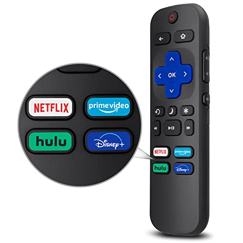 Replacement Remote Control Only for All Roku TV, Compatible for TCL Roku_Hisense Roku_Onn Roku Series Smart TVs (Not for Roku Stick and Box)