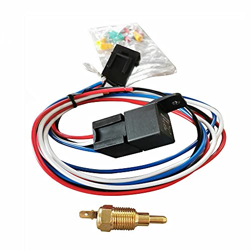 RadySpeed Universal Electric Radiator Cooling Fan Relay Kit Thermostat Temperature Switch