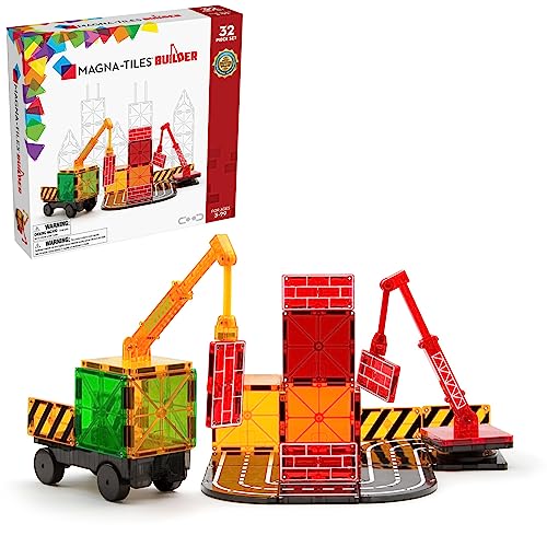 MAGNA-TILES Builder 32-Piece Magnetic Construction Set, The ORIGINAL Magnetic Building Brand