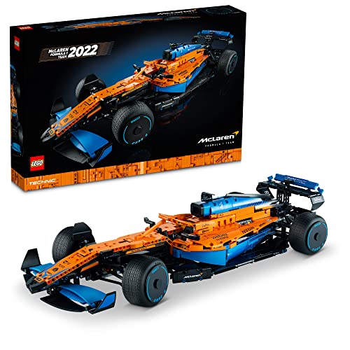 LEGO 42141 Technic McLaren Formula 1 2022 Replica Race Car Model Building Kit, F1 Motor Sport Set Birthday Gift Idea for Adults, Men, Women, Him, Her, Husband, Collectible Home Decor