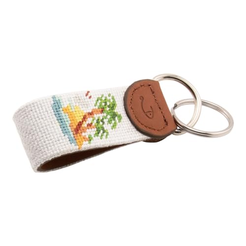 Huck Venture Needlepoint Key Fob & Keychain (Palm Tree)