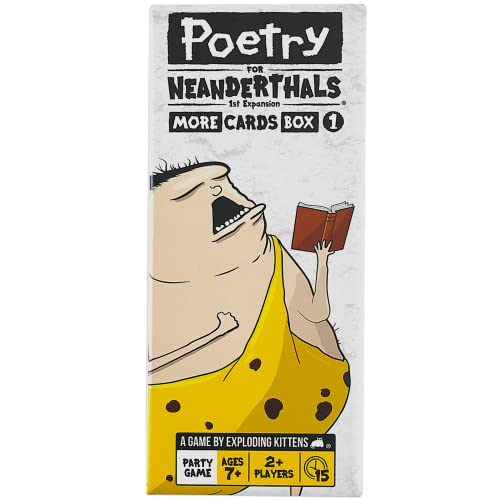 Poetry for Neanderthals Expansion Pack - 500 Double Sided Cards - More Cards Box 1 with 2000 New Words - Word Guessing Card Games for Family Game Night - from The Creators of Exploding Kittens