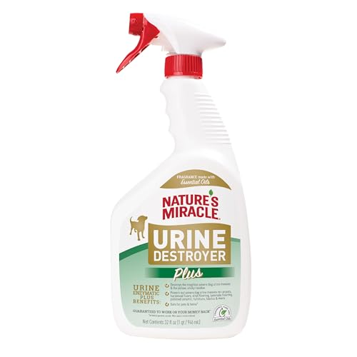 Nature’s Miracle Urine Destroyer Plus Dog, 32 Ounces, Enzymatic Formula, Ready-to-Use