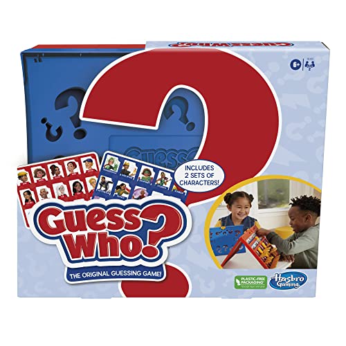 Hasbro Gaming Guess Who? Original,Easy to Load Frame,Double-Sided Character Sheet,2 Player Board Games for Kids,Guessing Games for Families,Ages 6 and Up