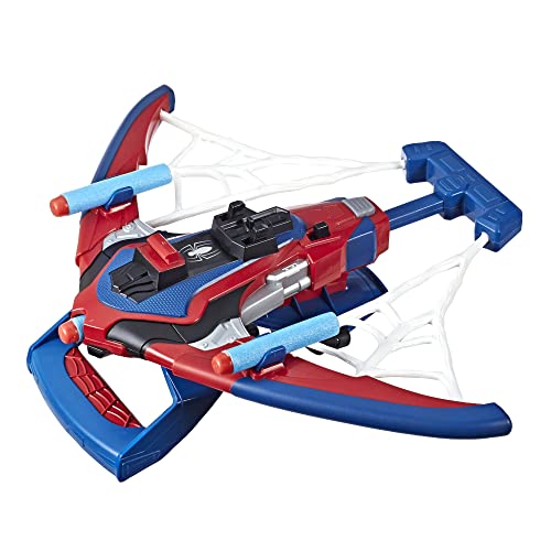 Marvel Spider-Man Web Shots Spiderbolt NERF Powered Blaster Toy, Fires Darts, 3 Darts, Kids 5+ Years (Amazon Exclusive)