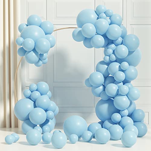 Pastel Blue Balloons Garland Kit 100 Pack 18_12 _10_5 Inch Party Balloons Different Sizes Baby Blue Balloon for Birthday Party Baby Shower Wedding Christmas Easter Party Decorations